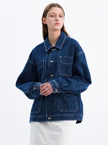 Oversized Denim Work Jacket_Mid Denim - Trip LE Sens - Modalova