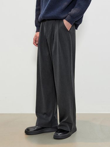 Season] Two-tuck wide slacks_charcoal - V2 - Modalova