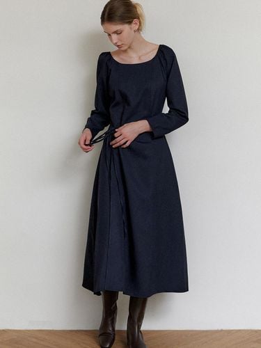 Comos 1220 boat neck layered dress () - ourcomos - Modalova