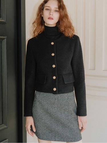 Fay Wool Boucle Tweed Cropped Jacket - IvanaHelsinki - Modalova