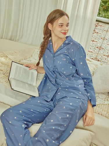 Stella Pajama Set - Blue Flower - HYGGE UNDERWEAR - Modalova