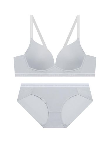 Cool Comfort No Wire Bra panties Set - Light Gray - ELLE INNERWEAR - Modalova