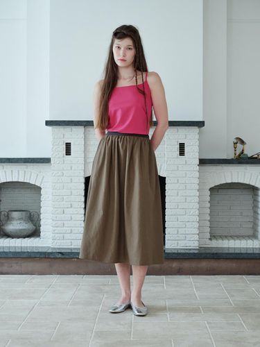 Shirring Flare Skirt, brown - DAUGHTER - Modalova