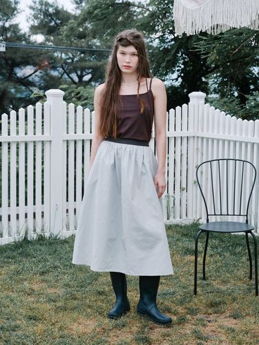 Shirring Flare Skirt, light grey - DAUGHTER - Modalova