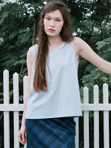 Scoop Neck Tank Top, light blue - DAUGHTER - Modalova