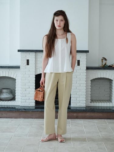 Cotton Linen Cropped Pants - DAUGHTER - Modalova