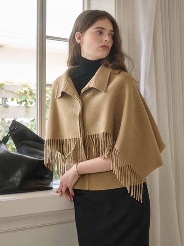 Fringe Cape Handmade Jacket (2 colors) - andyou edition - Modalova