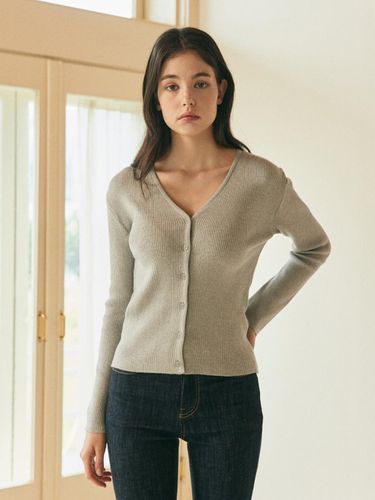 SLIM PIT V KNIT_GRAY - Authenti - Modalova