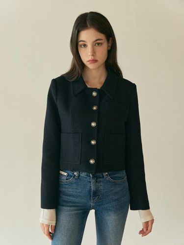 TWO-WAY TWEED JACKET_NAVY - Authenti - Modalova