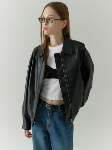 Vegan Leather Blouson Jumper - OSTKAKA - Modalova