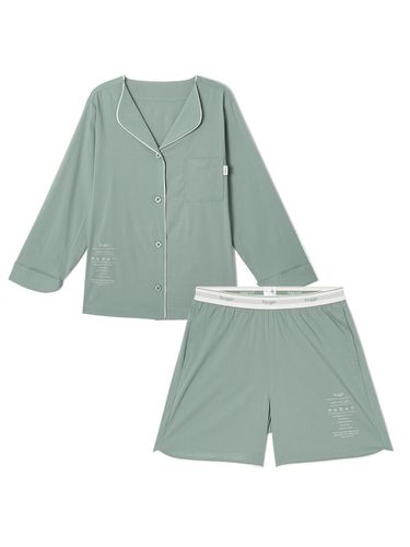 Breeze Pajamas Set - Light Khaki - HYGGE UNDERWEAR - Modalova