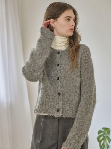 Alpaca Round Cardigan (4 colors) - andyou edition - Modalova