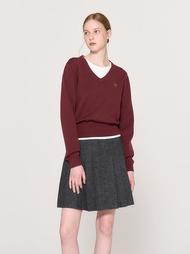 Essential V-neck Pullover [BURGUNDY] / WBD3L05534 - GENERAL IDEA - Modalova