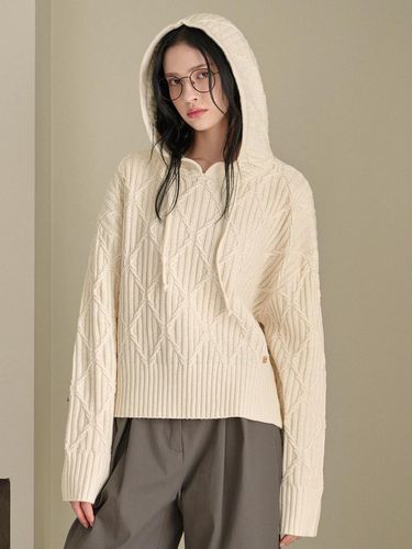 Muse wool oversized-fit hooded knitwear - MICANE - Modalova