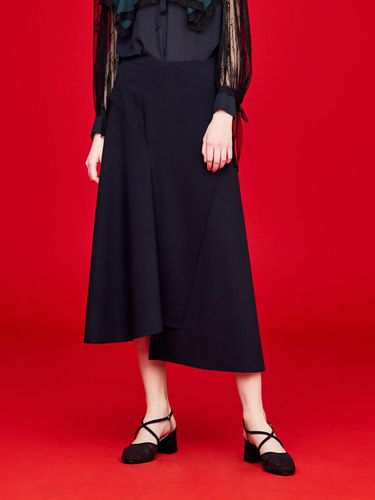 ASYMMETRICAL FULL SKIRT_NAVY/BLACK - JOHNNY HATES JAZZ - Modalova