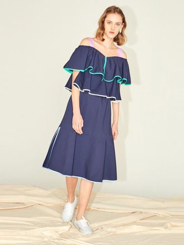 BINDING CAN-CAN DRESS_NAVY/BEIGE - JOHNNY HATES JAZZ - Modalova