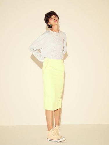 CORDUROY MIDI SKIRT - YELLOW/VIOLET - JOHNNY HATES JAZZ - Modalova