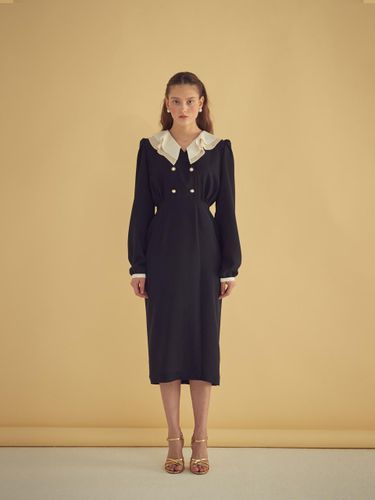 DOUBLE COLLAR BUTTON DRESS - /NAVY - JOHNNY HATES JAZZ - Modalova