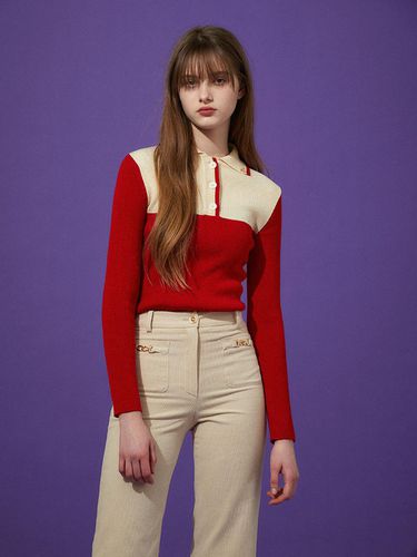 NECK LINE KNIT TOP - RED - JOHNNY HATES JAZZ - Modalova