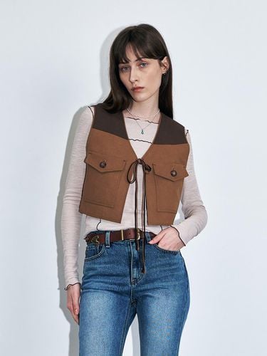 Color-Block Suede Vest - KUME - Modalova