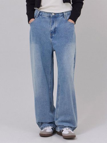 Vintage Washing Wide Denim Pants - BELLOL - Modalova