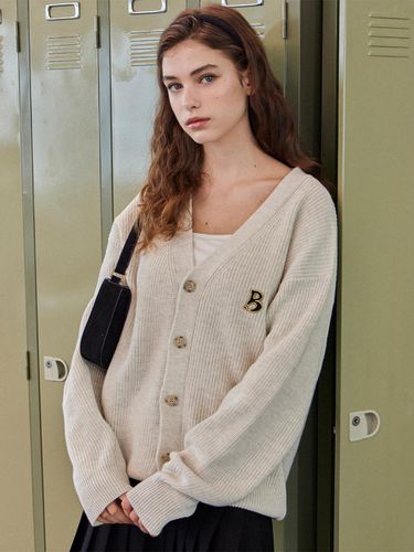 Overfit Logo Cardigan - BELLOL - Modalova