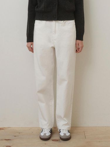 Wide Comfort Denim Pants white - BELLOL - Modalova