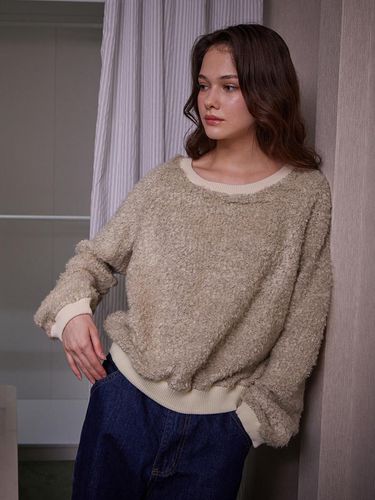 Fleece Long Sleeve T-Shirt Beige - BELLOL - Modalova