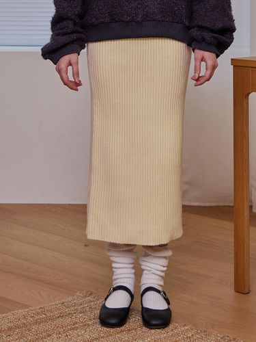 Golgi Long Knit Skirt - BELLOL - Modalova