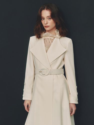 Anna / Belted Trench Coat (2color) - S BLANC - Modalova