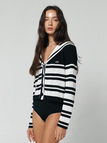 SAILOR COLLAR STRIPE KNIT CARDIGAN - JOHNNY HATES JAZZ - Modalova