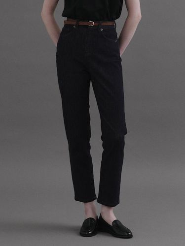 Non-faded raw denim pants (short/standar - AUBE UE - Modalova