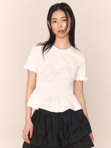 Jenny / Smocked Waist Top(2color) - S BLANC - Modalova