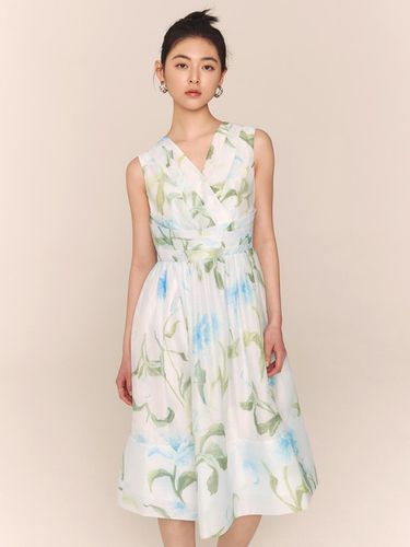 Lina / Flower Print Sleeveless Dress(2color) - S BLANC - Modalova