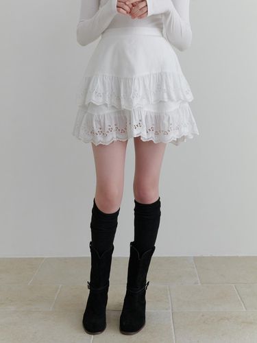 Mini skirt (white) - RE_L - Modalova