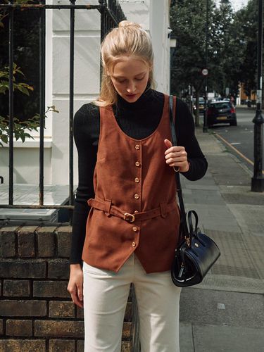 Autumn French Vest Camel - LEMEME - Modalova