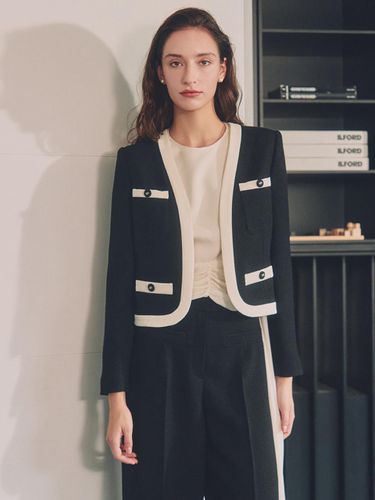 Evelyn / Contrast Short Jacket - S BLANC - Modalova