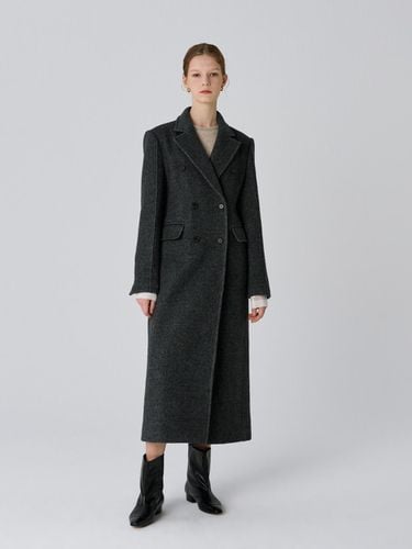 Pintucked Tailored Wool Long Coat - KUME - Modalova