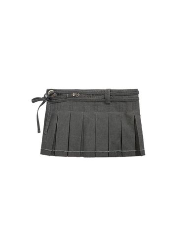 Layered Pleated Skirt - Dark Grey - MARGESHERWOOD - Modalova