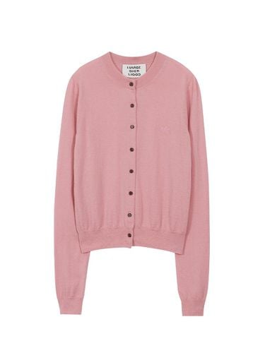 Crew Neck Cardigan - Pink - MARGESHERWOOD - Modalova