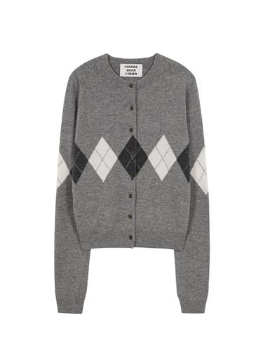 Argyle Cardigan - Grey - MARGESHERWOOD - Modalova