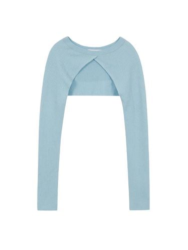 Bolero Knit Cardigan - Sky Blue - MARGESHERWOOD - Modalova