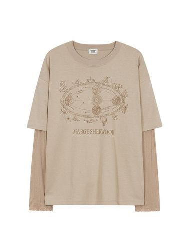 Layered Lace T-shirt - Beige - MARGESHERWOOD - Modalova