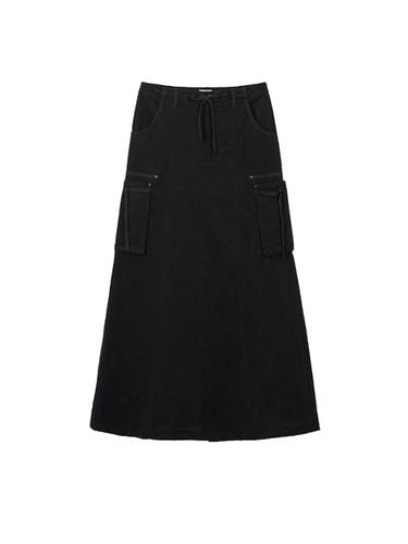 Draw String Long Skirt - Black - MARGESHERWOOD - Modalova