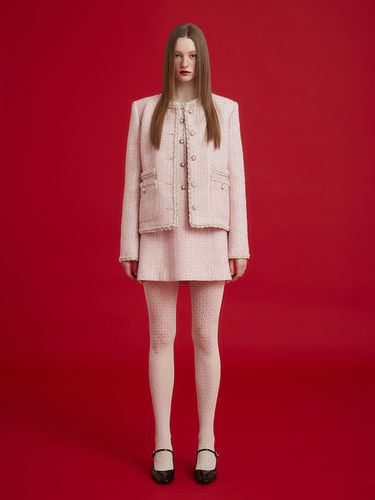 PEARL BUTTON TWEED JACKET - PINK - JOHNNY HATES JAZZ - Modalova