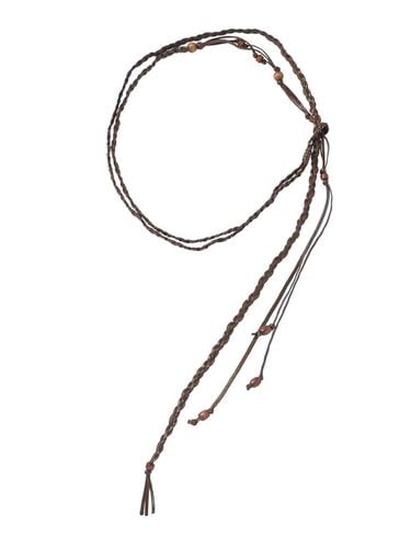 BRAIDED WOOD BELT_BROWN - ouel - Modalova