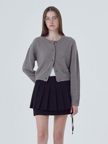 Round Boucle Knit Cardigan - ETMON - Modalova