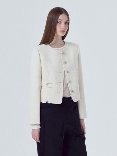 Slit Stitch Tweed Jacket - ETMON - Modalova