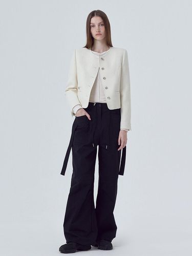 Pocket Strap Pants, Black - ETMON - Modalova