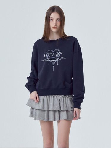 Love Artwork Sweatshirt, Navy - ETMON - Modalova